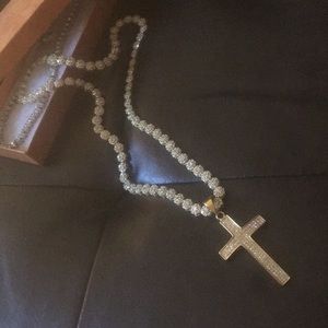 14 k diamond chain w/ diamond cross